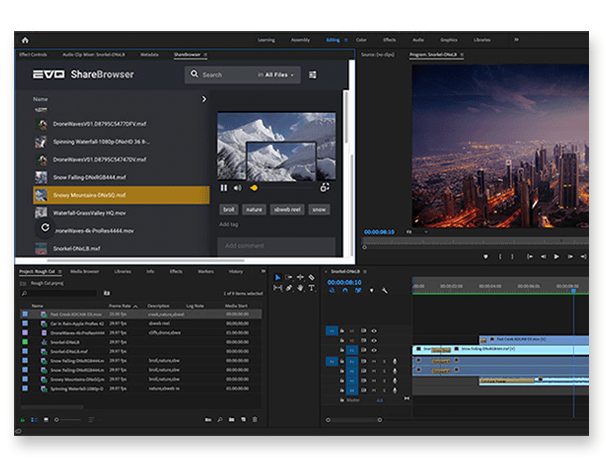 Premiere Pro Workflows entre aplicaciones creativas en la nube