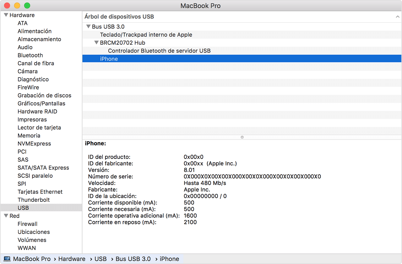 Soporte de macOS: Configuración de la red